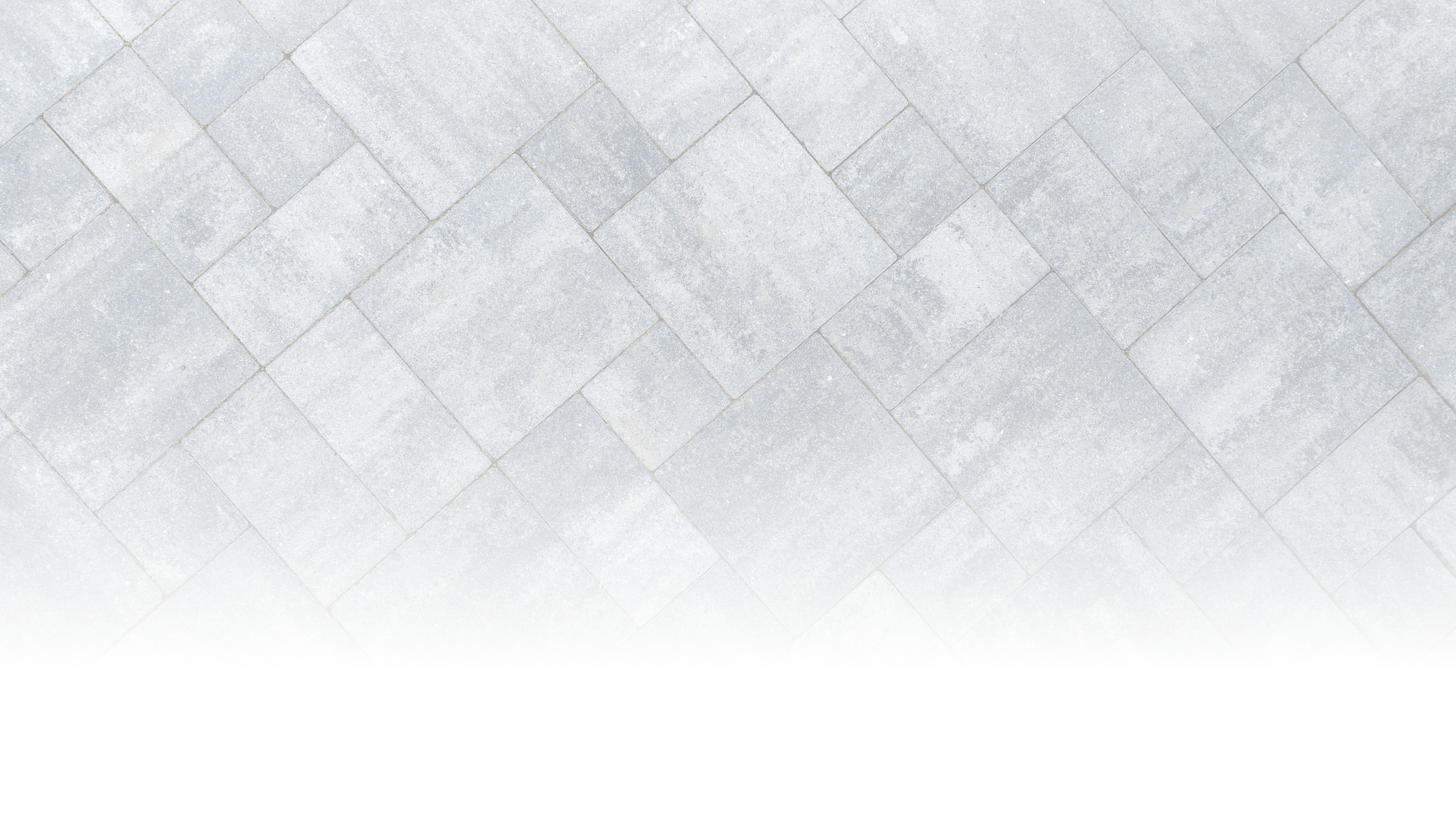 A person walks across a modern, abstract tiled floor with a geometric pattern, gradually fading into white towards the foreground.